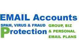 email accounts with spam, virus, fraud protection