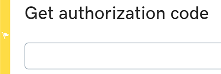 Enter your authorization code domain transfer